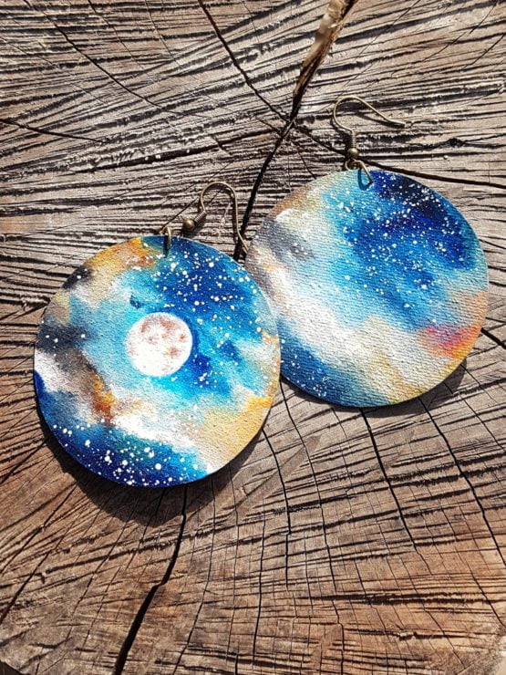 full moon earrings