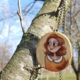 Gentle Lady Wooden Necklace