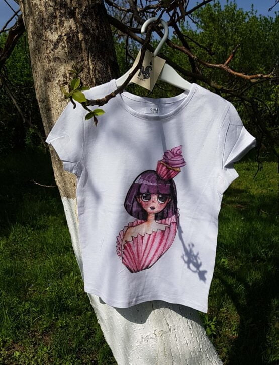 Girl T-shirt Muffin Girl Tree